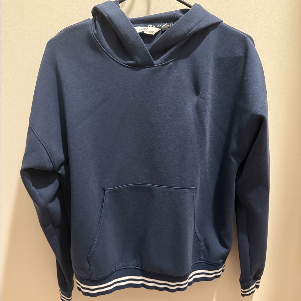 Vineyard Vines Blue Sweater with Ribbed Trim